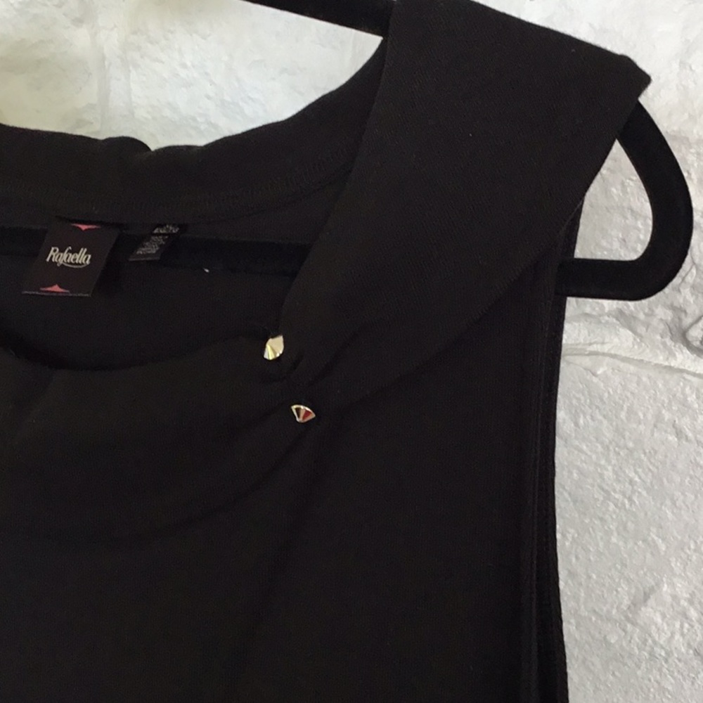 NWT Rafella XL Black Sleeveless Dress W/ Collar - Picture 8 of 15